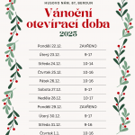 Vánoční otevírací doba 2025
