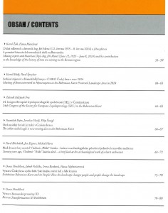 Český kras 51/2025 - obsah Český kras 51/2025 - obsah