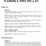nabídka pro MŠ a ZŠ nabídka pro MŠ a ZŠ